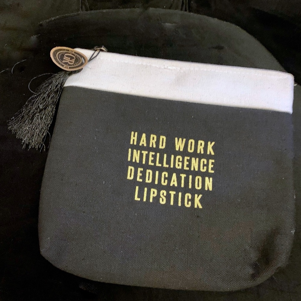 NWT make up bag - “hard work”